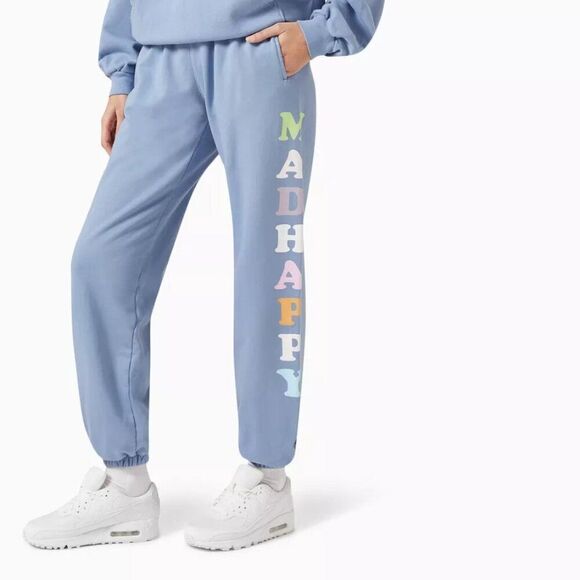 Madhappy Women's Pastels Cotton French Terry Sweatpant in Frost Blue Size L NWT - Picture 1 of 7